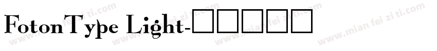 FotonType Light字体转换